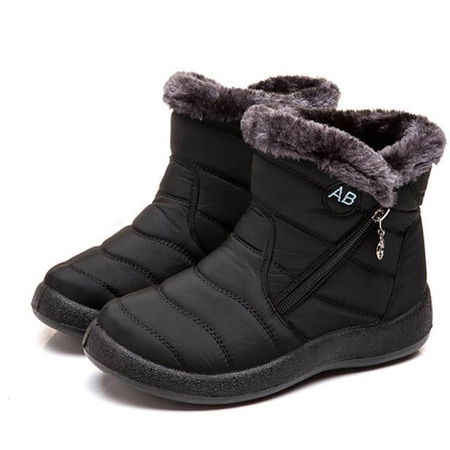 Glückbox™Zipper Winter stiefel frauen Wasserdicht Plüsch Schnee