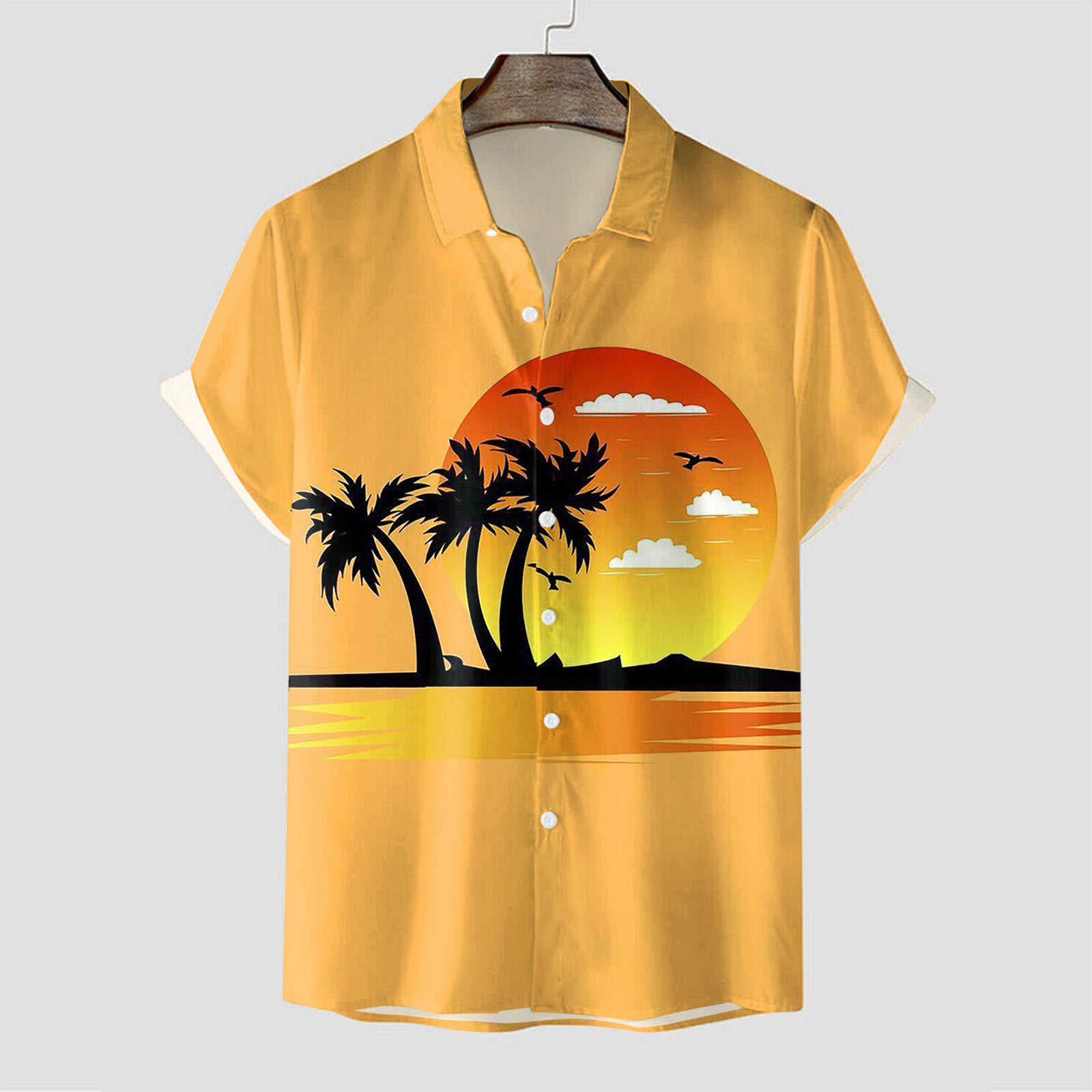 Jagute™ Kurzarm-Hawaii-Hemd für Herren in sommerlicher Print-Mode