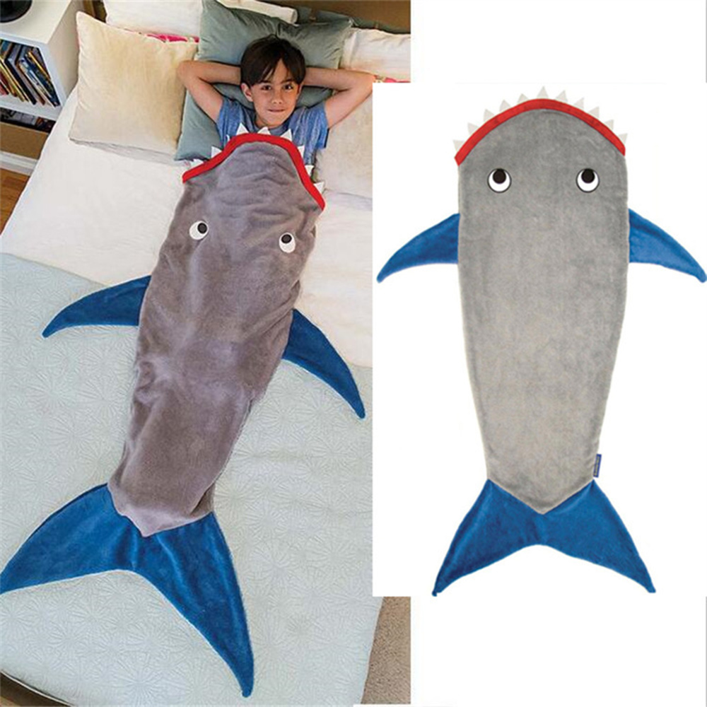 Jagute™ Weiche Flanell-Kinderschlafsack-Decke mit Haien