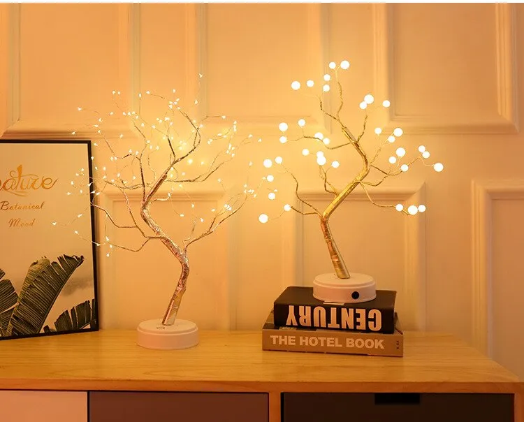 Sparkly Tree Battery operated LED Lamp