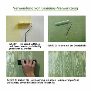 Jagute™️ Holzmaserung Gummi Druck Wandmalerei Dekoration Werkzeuge