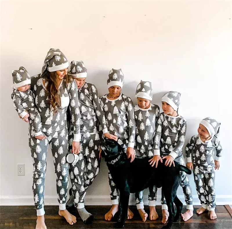 Jagute™ Weißkiefern-Pyjama Eltern-Kind-Outfit mit Hut