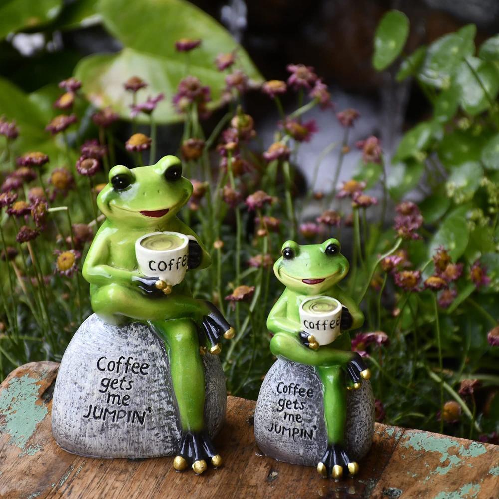 Hibote™ Grüner Frosch Sitzende Statue