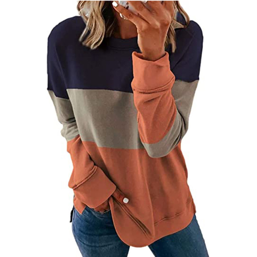 Damen-Sweatshirt mit Graffiti-Rundhalsausschnitt und langen Ärmeln