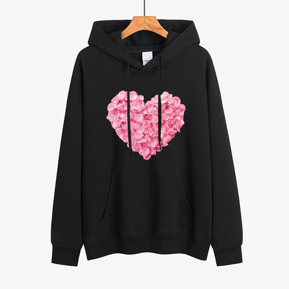 Hibote™ Love Flowers Fashion Print Hoodie Pullover Valentinstag Geschenk