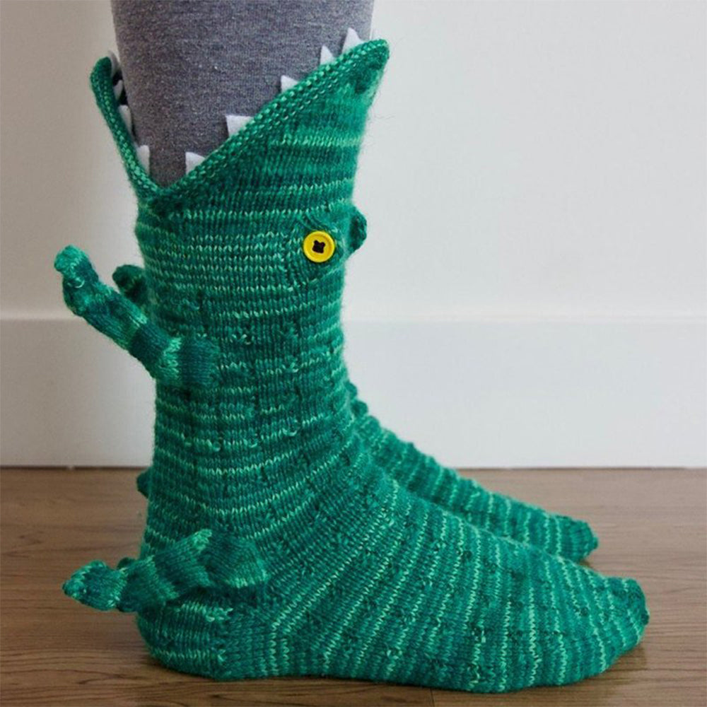 Hibote™ Gestrickte Krokodilsocken
