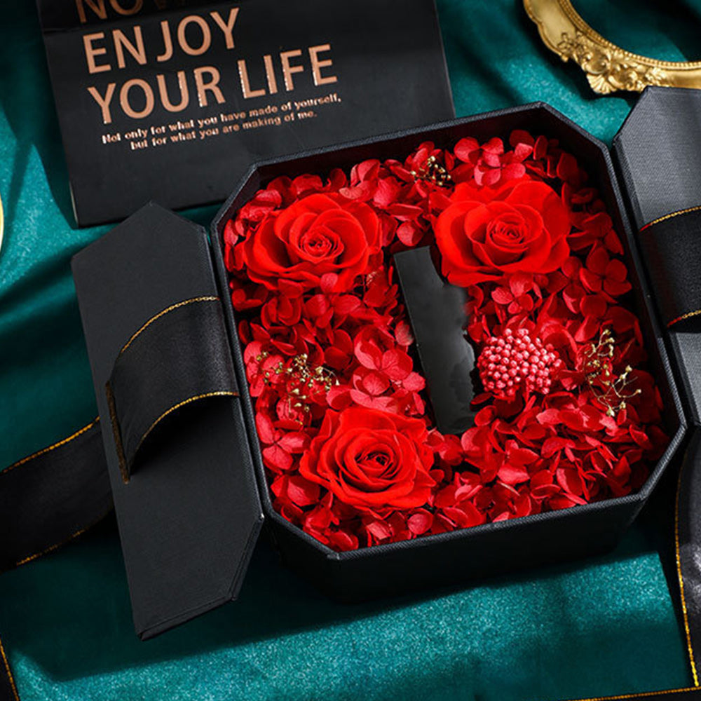 Hibote™ Achteckige Schachtel Rosenblüten Lippenstift Geschenkbox