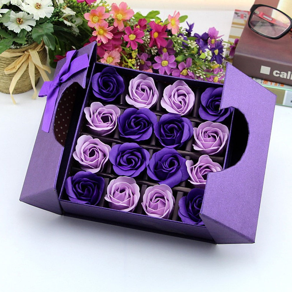 Hibote™ Seife Rose Geschenkbox Künstliche Rose Geschenk Valentinstagsgeschenk