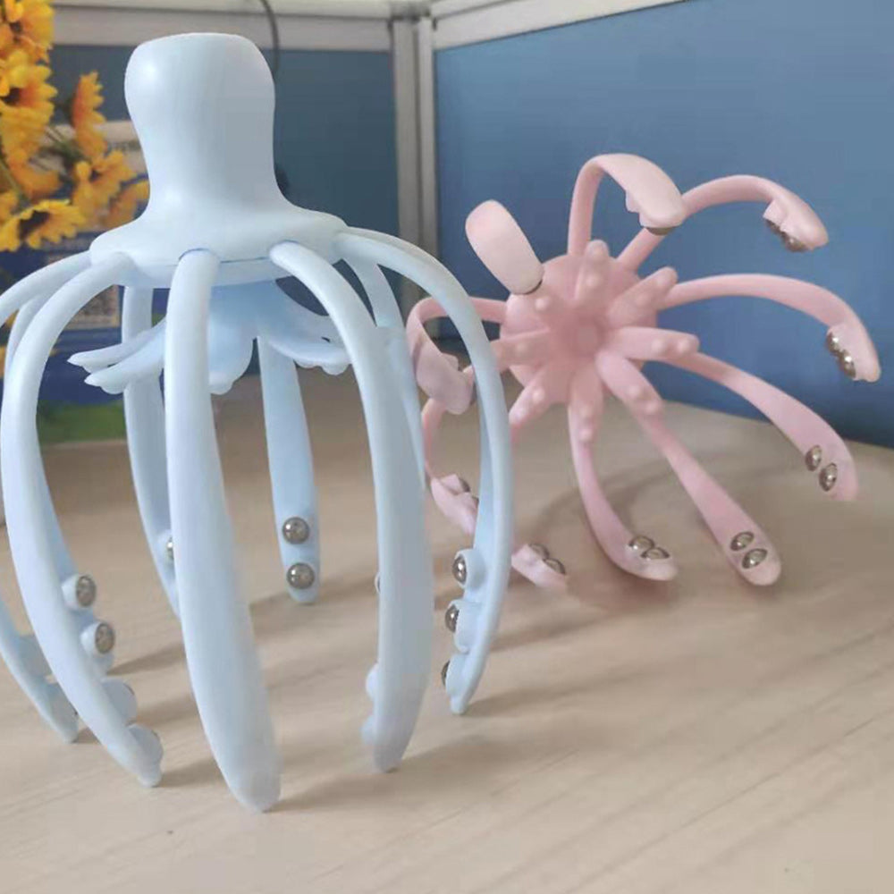 Hibote™  Octopus-Kopfmassagegerät mit 12 Klauen-Doppelstahlkugeln