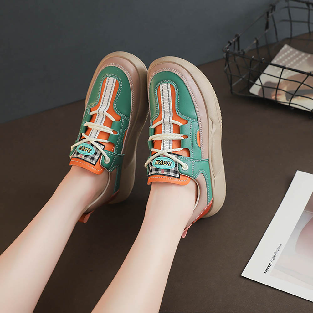 Jagute™ Frühlings-Retro-Plattform-Colorblock-Freizeitschuhe