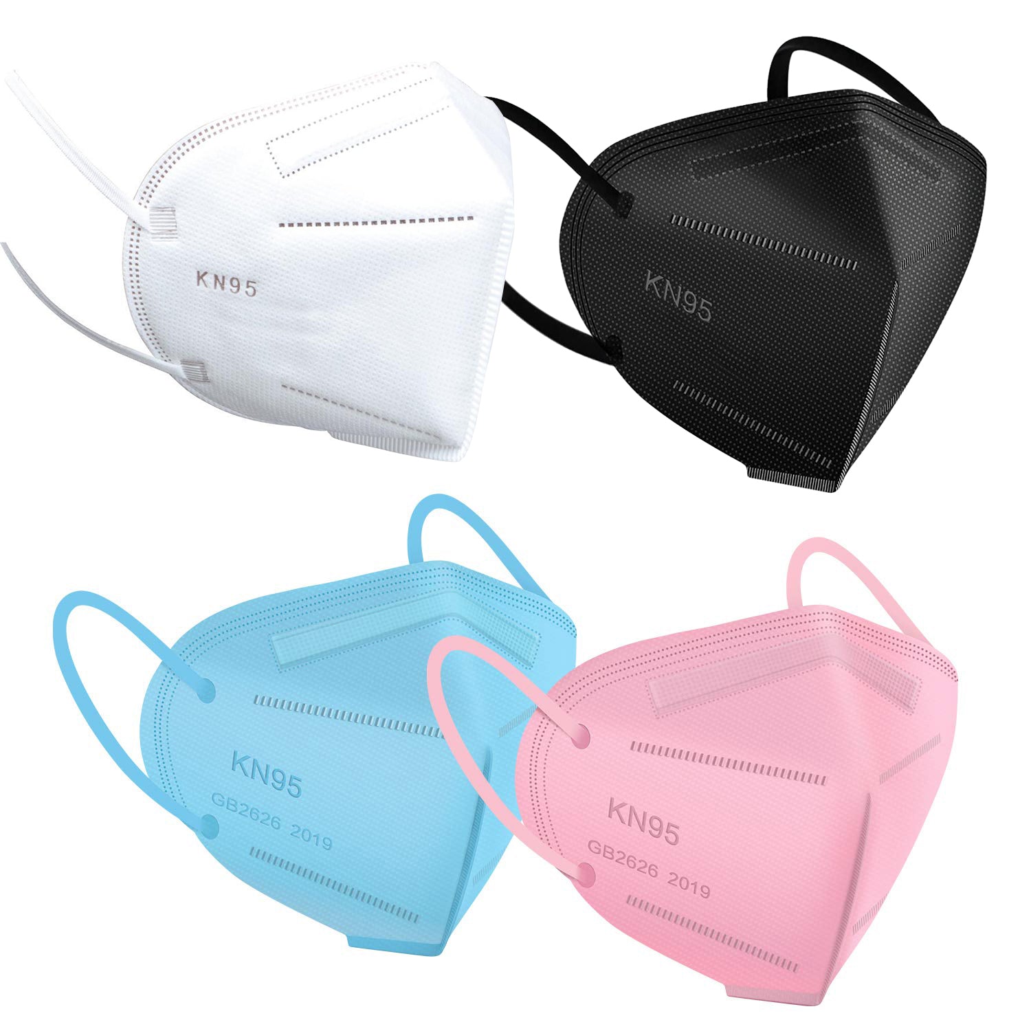 KN95 Face Masks - Breathable Mask with Comfortable Elastic Ear Loops, Filter Efficiency≥95%