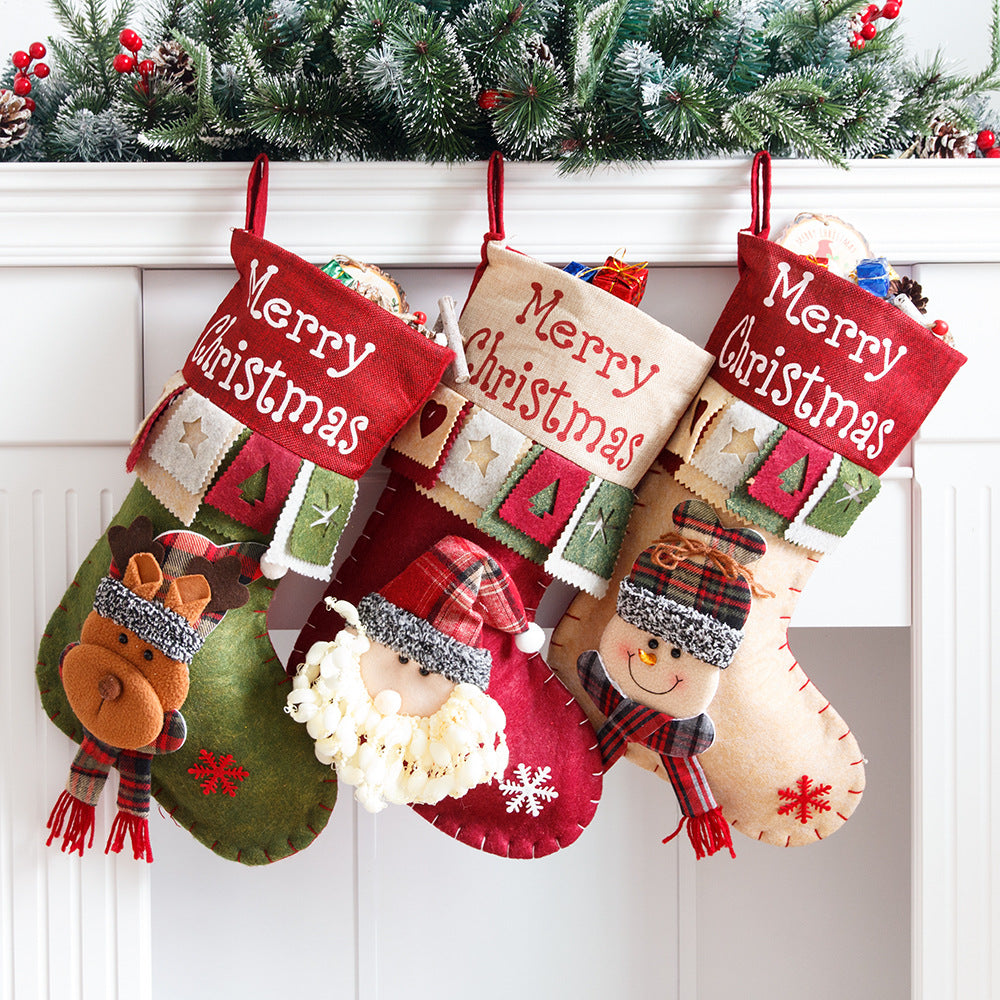 Oversized Christmas Stocking Decoration Gift Bag