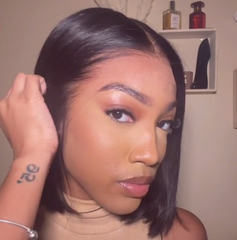 Glueless Wig With Elastic Belt|🔥Straight Hair 360 Lace Bob Wigs Lady Wig