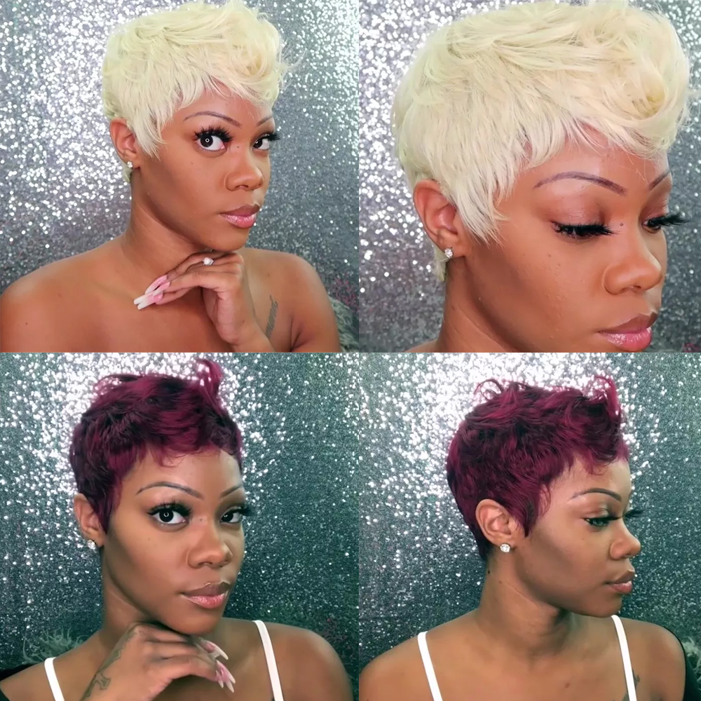 🔥Hot| NEW FASHION Short Pixie Haircut Wigs Hairstyles 4*4 Lace Closure Glueless Wig