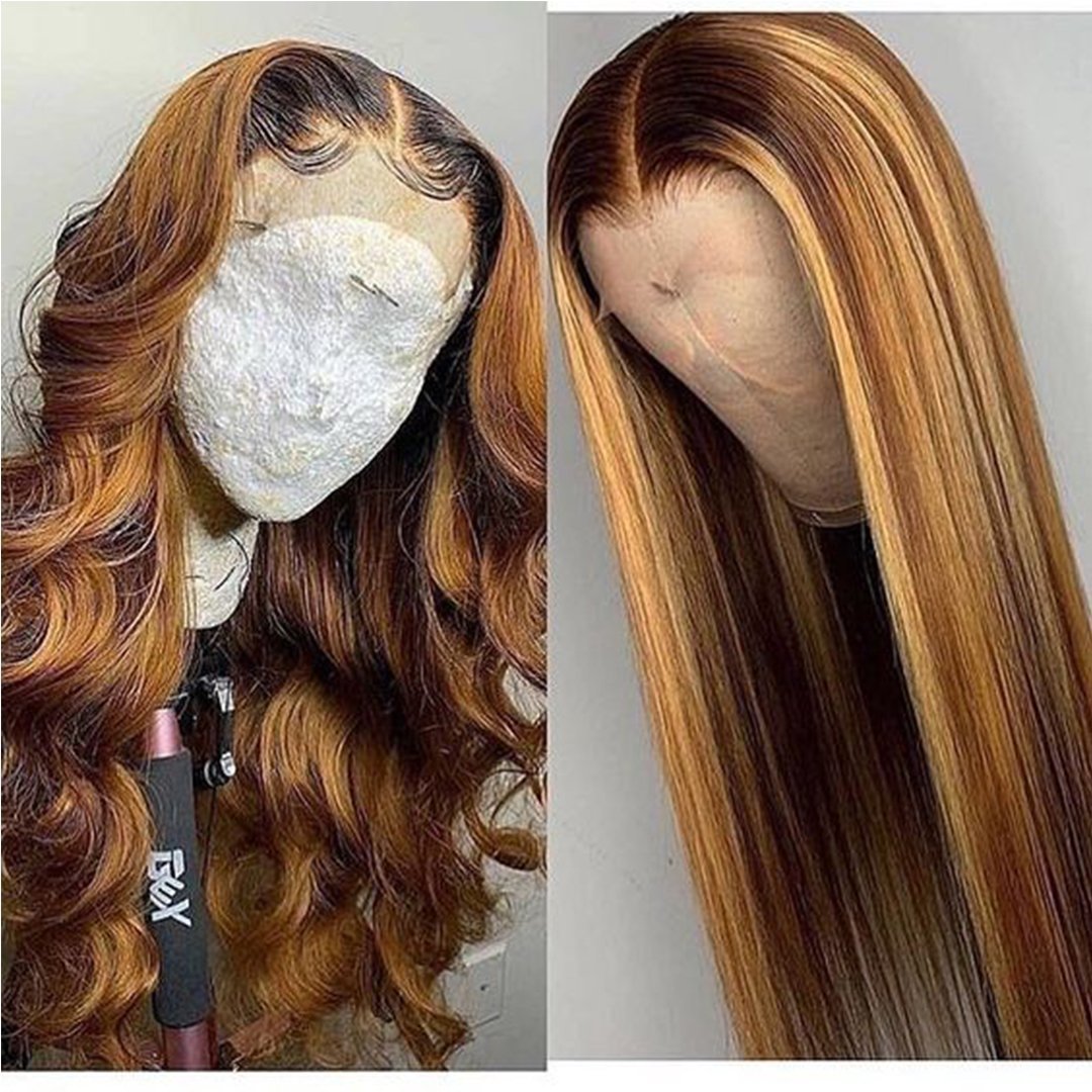 Glueless Wig With Elastic Belt| Brazilian Remy Human Hair 360 Lace Wigs Lady Wig