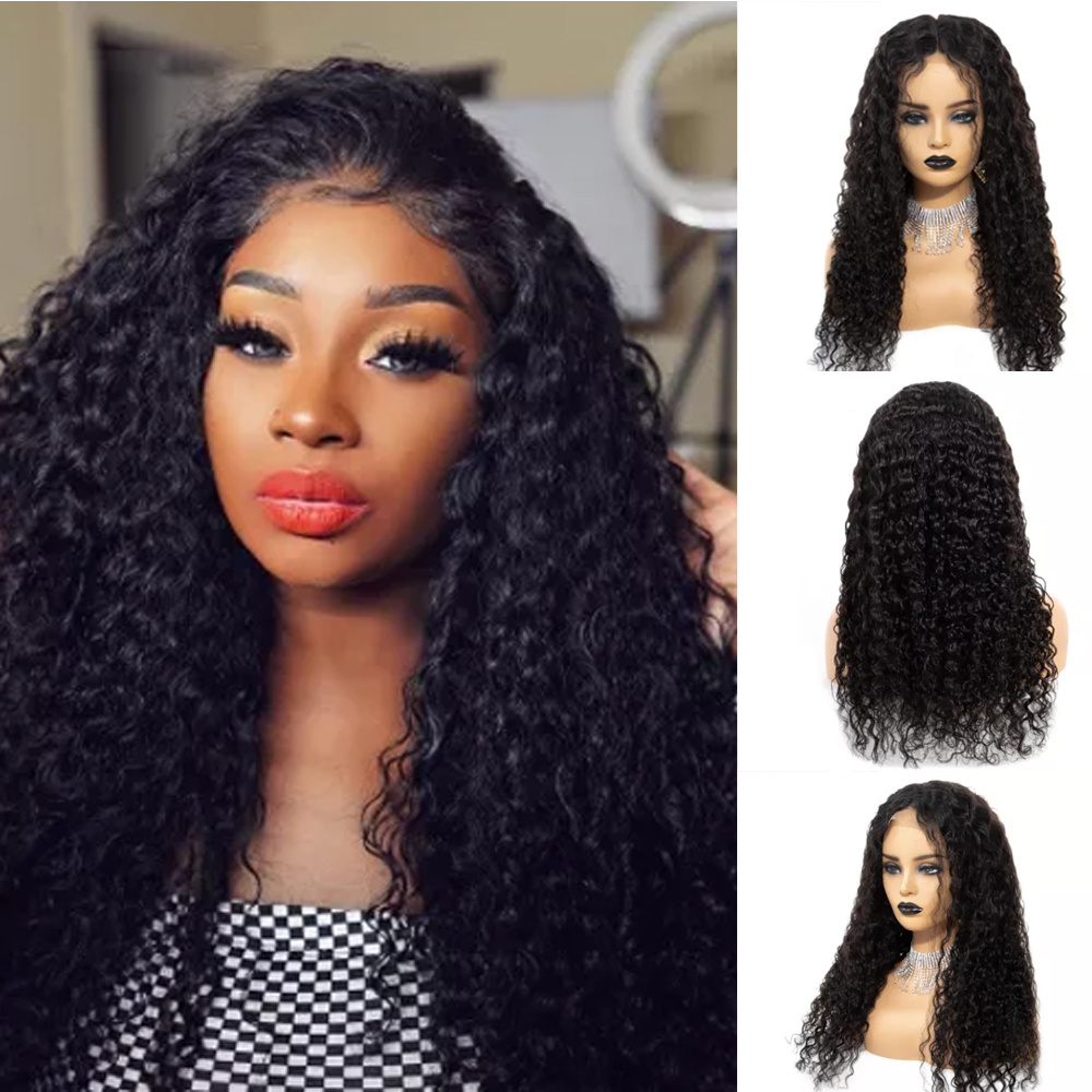 Glueless Wig With Elastic Belt| 🔥Deep Wave Curly Wigs Human Hair Lace Front Wig With Baby Hair Pre Plucked