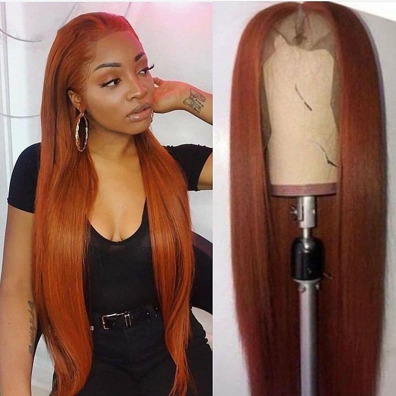 Glueless Wig With Elastic Belt|🔥Human Hair Long Wigs Lace Front Straight Wigs Pre Plucked with Baby Hair