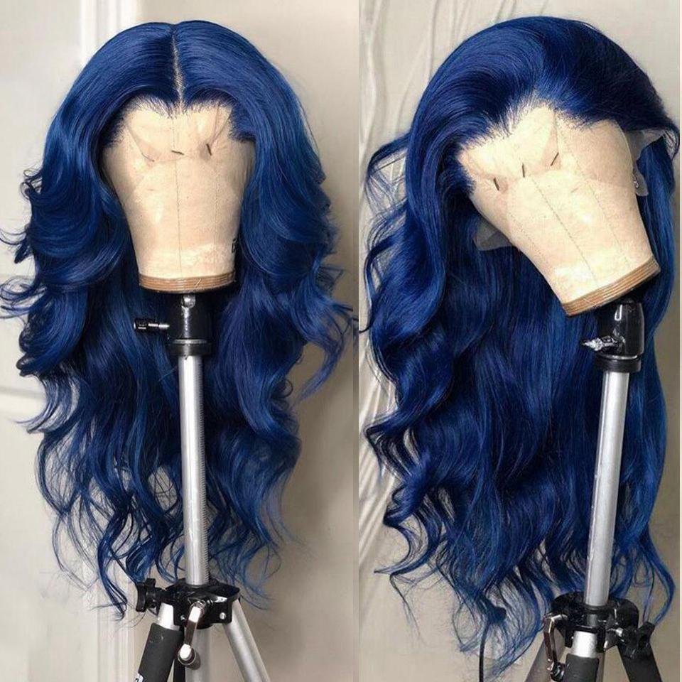 Glueless Wig With Elastic Belt🔥🔥2022 New StylesBrazilian Lace Front Blue Wigs