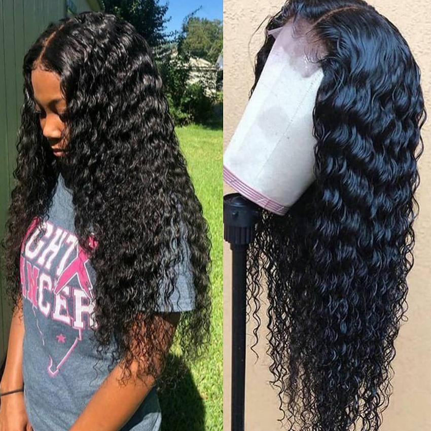 Glueless Wig With Elastic Belt|🔥360 Lace Frontal Curly  Wigs Remy Hair Pre Plucked With Baby Hair