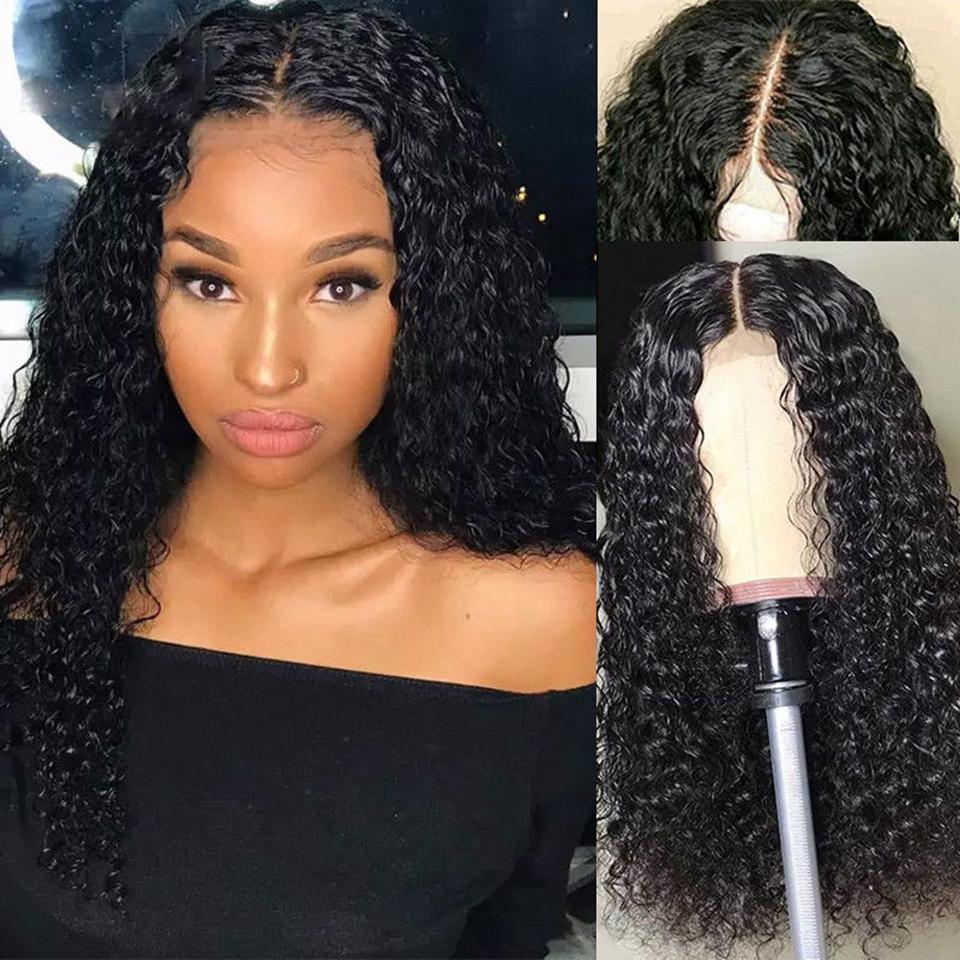 Glueless Wig With Elastic Belt|🎉4x4 Deep Wavy Curly Lace Front Wig Human Hair Pre Plucked with Baby Hair
