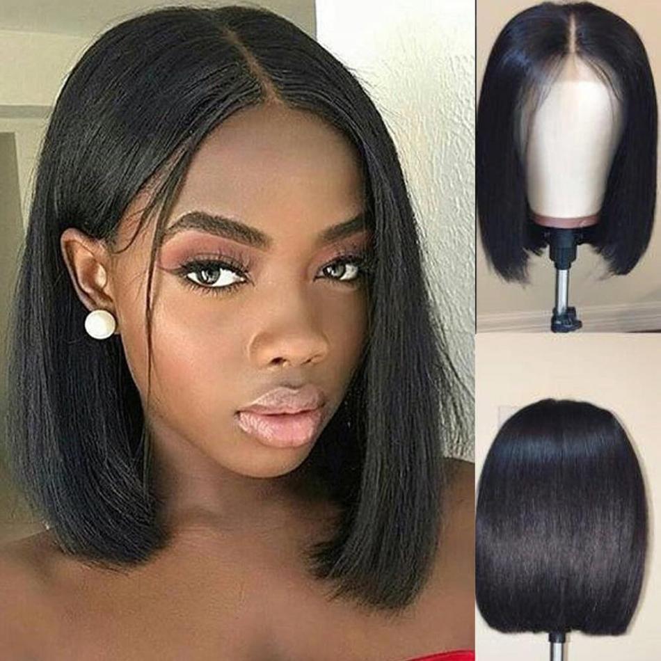 Glueless Wig With Elastic Belt|🔥100% Remy Hair Lace Front Wigs Pre-Plucked Bleached Knots Short Bob Wigs