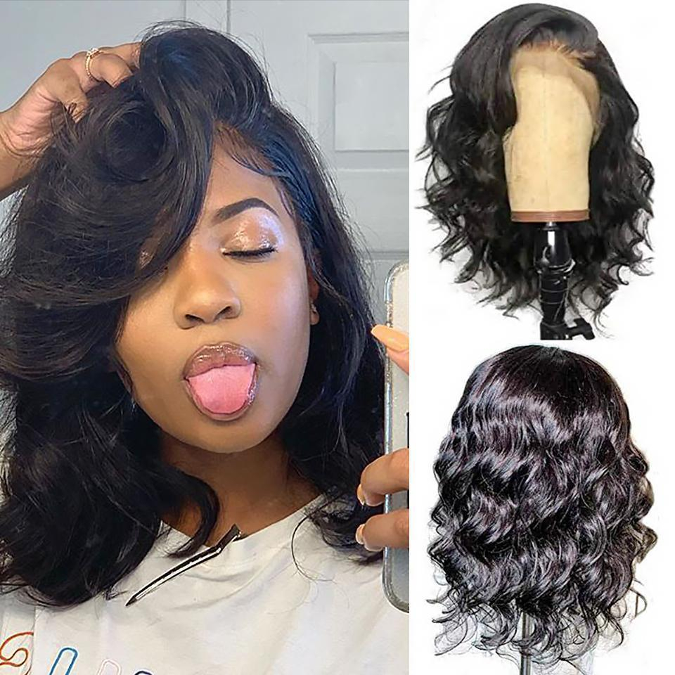 Glueless Wig With Elastic Belt|🔥Short Body Wavy HD Lace Front Wigs Human Hair Pre Plucked with Baby Hair