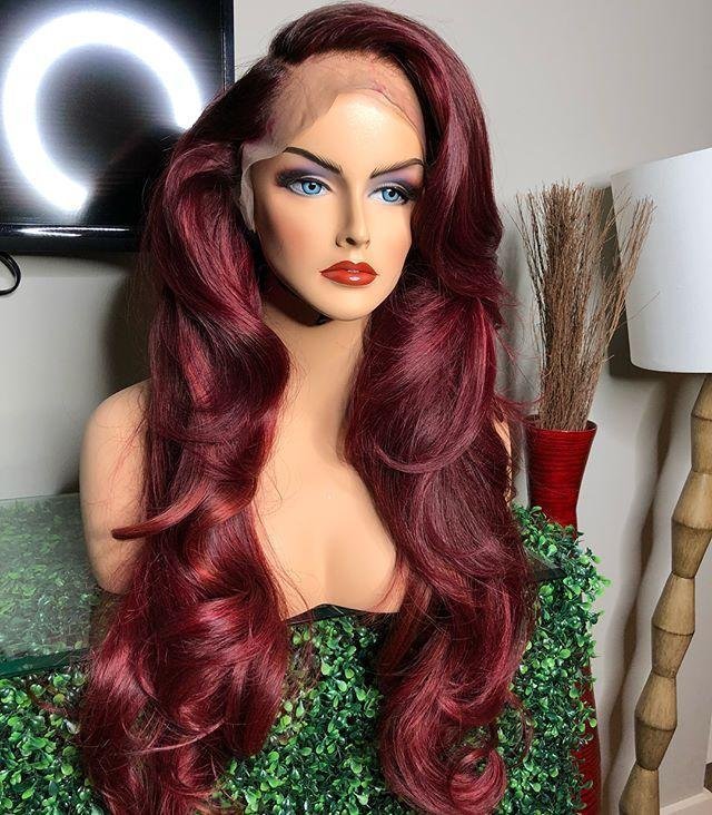 Glueless Wig With Elastic Belt| Brazilian Lace Front Wave Wigs Wave Lady Wig