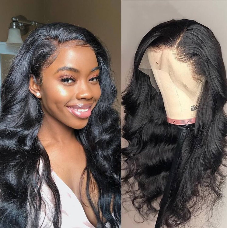 Glueless Wig With Elastic Belt|🔥Body Wave Front Lace Wig Humen Hair Pre Plucked with Baby Hair