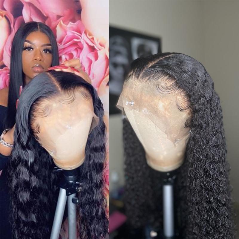 Glueless Wig With Elastic Belt|🔥Brazilian Hair Lace Front Curly Wigs Pre Plucked with Baby Hair