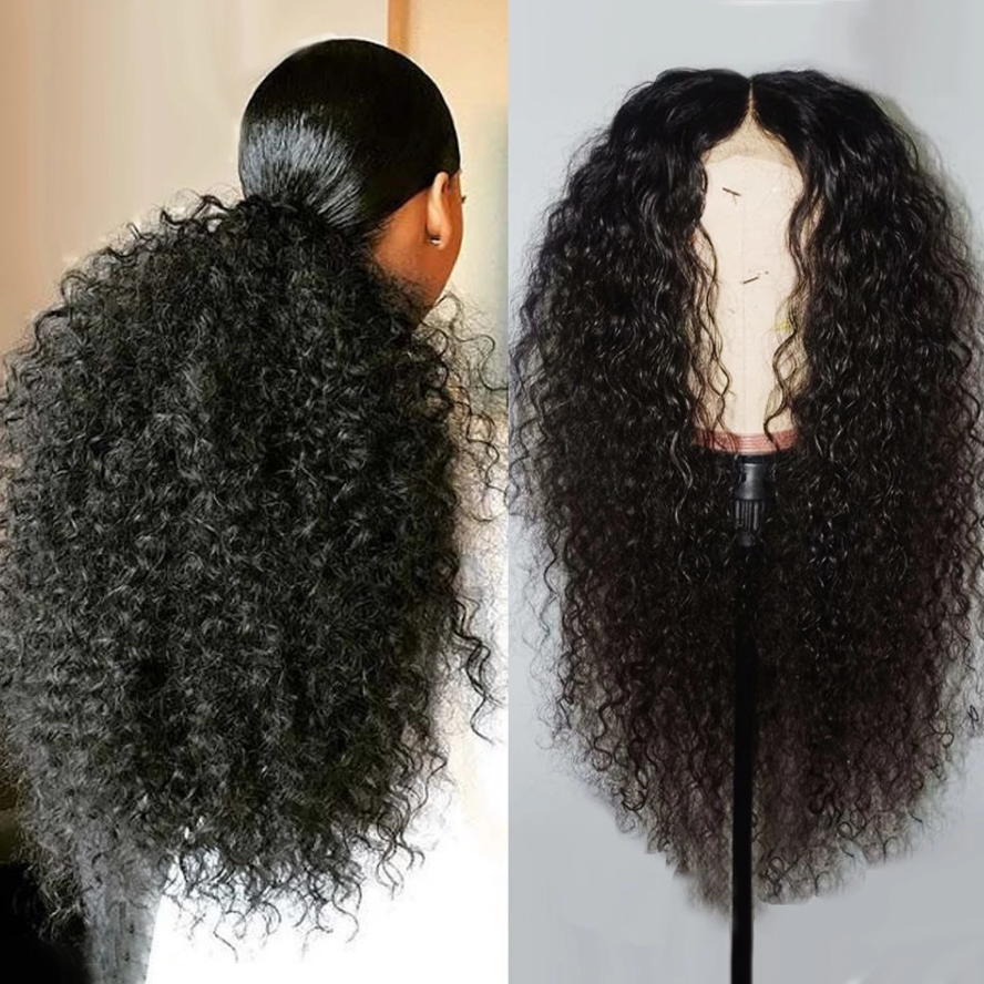 Glueless Wig With Elastic Belt|🔥Super Fluffy Sexy Curly 360 Lace Wig Remy Human Hair
