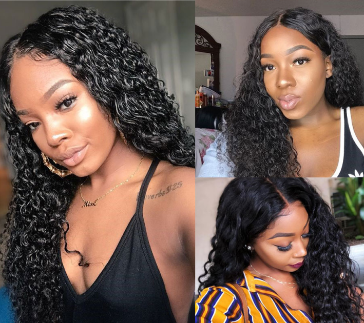 Glueless Wig With Elastic Belt|🔥Brazilian Water Wave 360 Lace Frontal Wigs Pre Plucked With Baby Hair