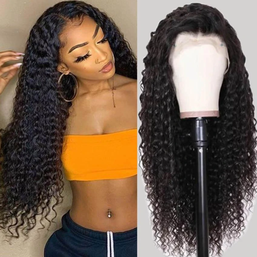 Glueless Wig With Elastic Belt| Deep Wave Lace Front Human Hair 4x4 Lace Closure Wigs Pre Plucked with Baby Hair Glueless Wig With Elastic Belt| Deep Wave Lace Front Human Hair 4x4 Lace Closure Wigs Pre Plucked with Baby Hair