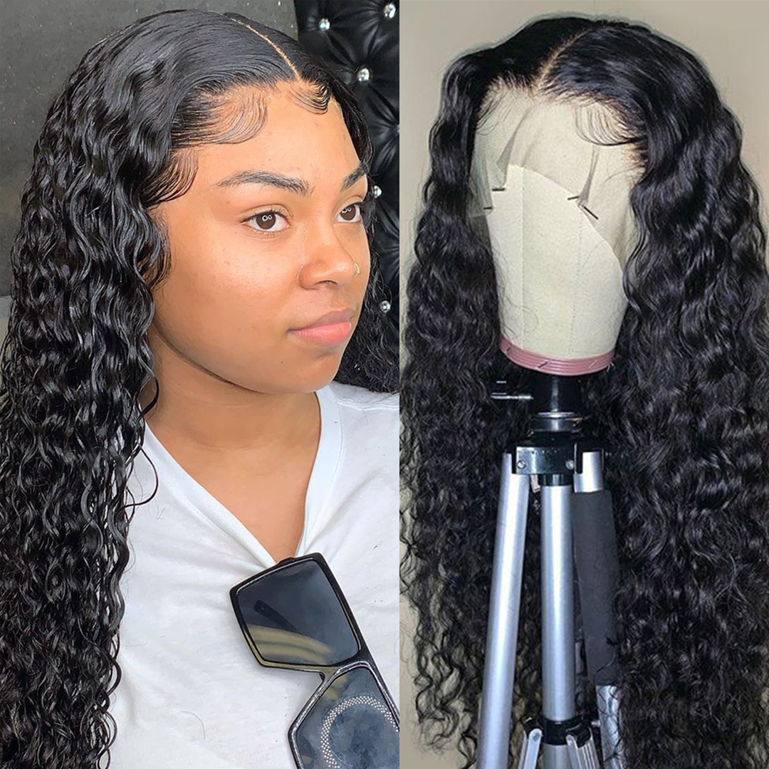 Glueless Wig With Elastic Belt|🎉New Curly HD Lace Front Wigs Pre Plucked With Baby Hair Remy Brazilian Wig