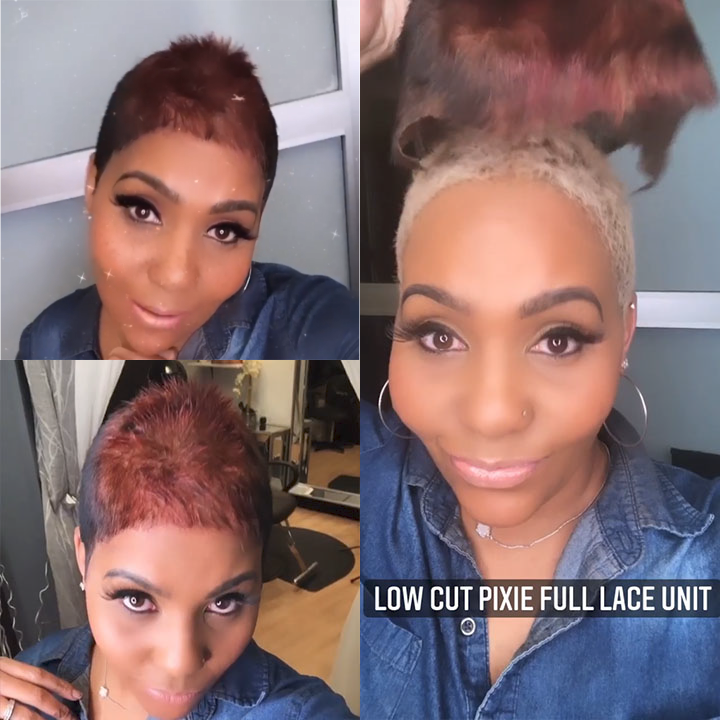 🔥Hot| Low Cut Pixie Full Lace Glueless Natural Headline Short Bob Wigs With Baby Hair 