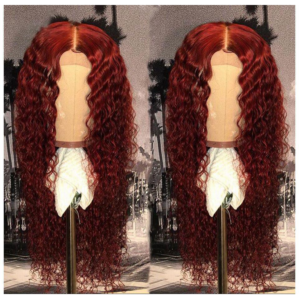 Glueless Wig With Elastic Belt|🔥Lace Front Wigs Brazilian Remy Hair Ombre Curly Wig With Baby Hair 