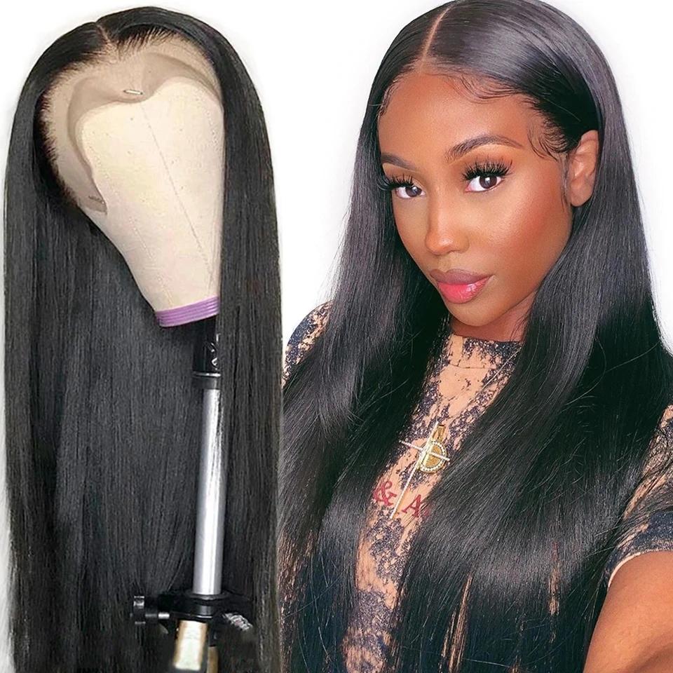 Glueless Wig With Elastic Belt|🔥Invisible HD Lace Straight 13x4 Frontal Lace Wig Pre Plucked With Baby Hair