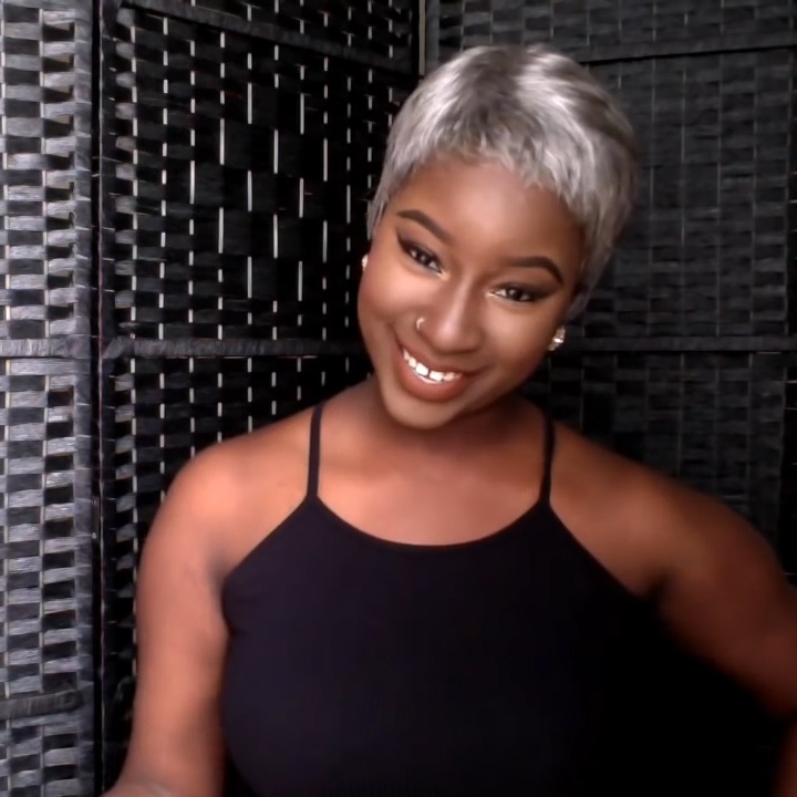 🔥Hot| New Fashion Glueless Short Gray Pixie Cut Wig Human Hair Lace Fraontal Wigs