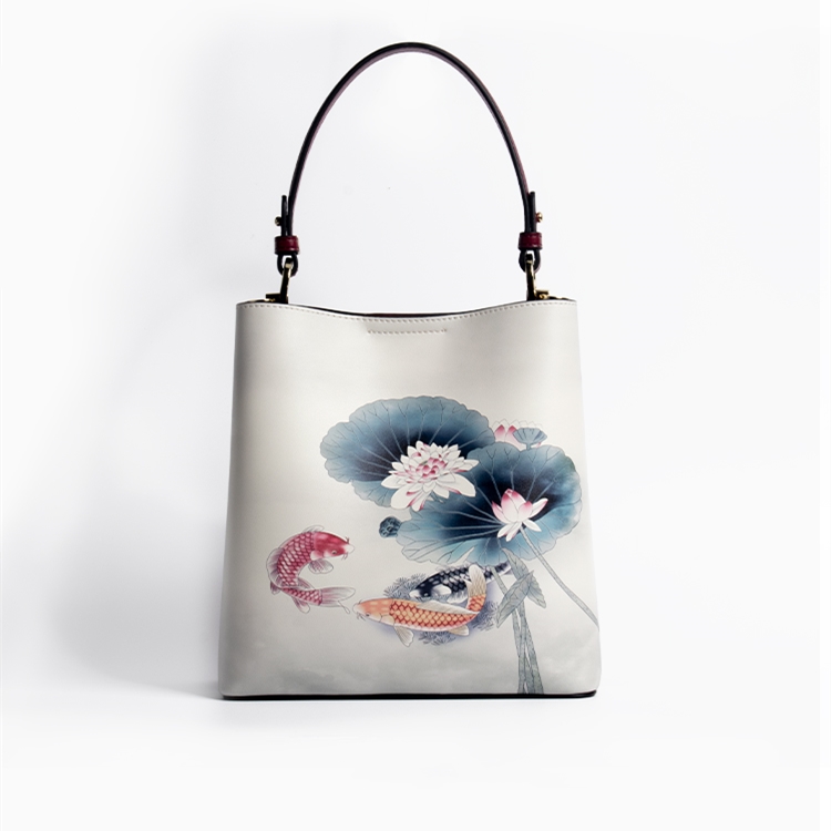 Chinese Style Bucket  Shoulder Bag
