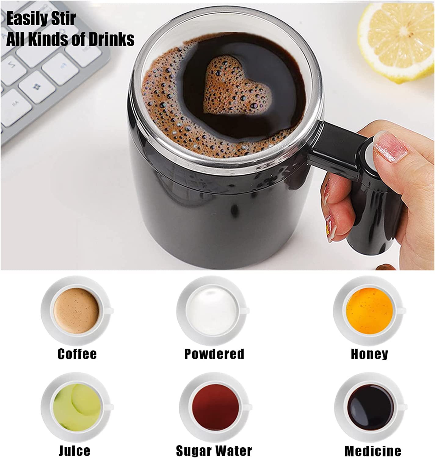 Upgrade Rechargeable Electric Mixing Mug - 2022 Hot Sale 48% OFF