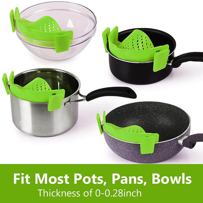 Silicone Clip on Food Strainer