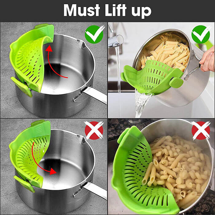 Silicone Clip on Food Strainer