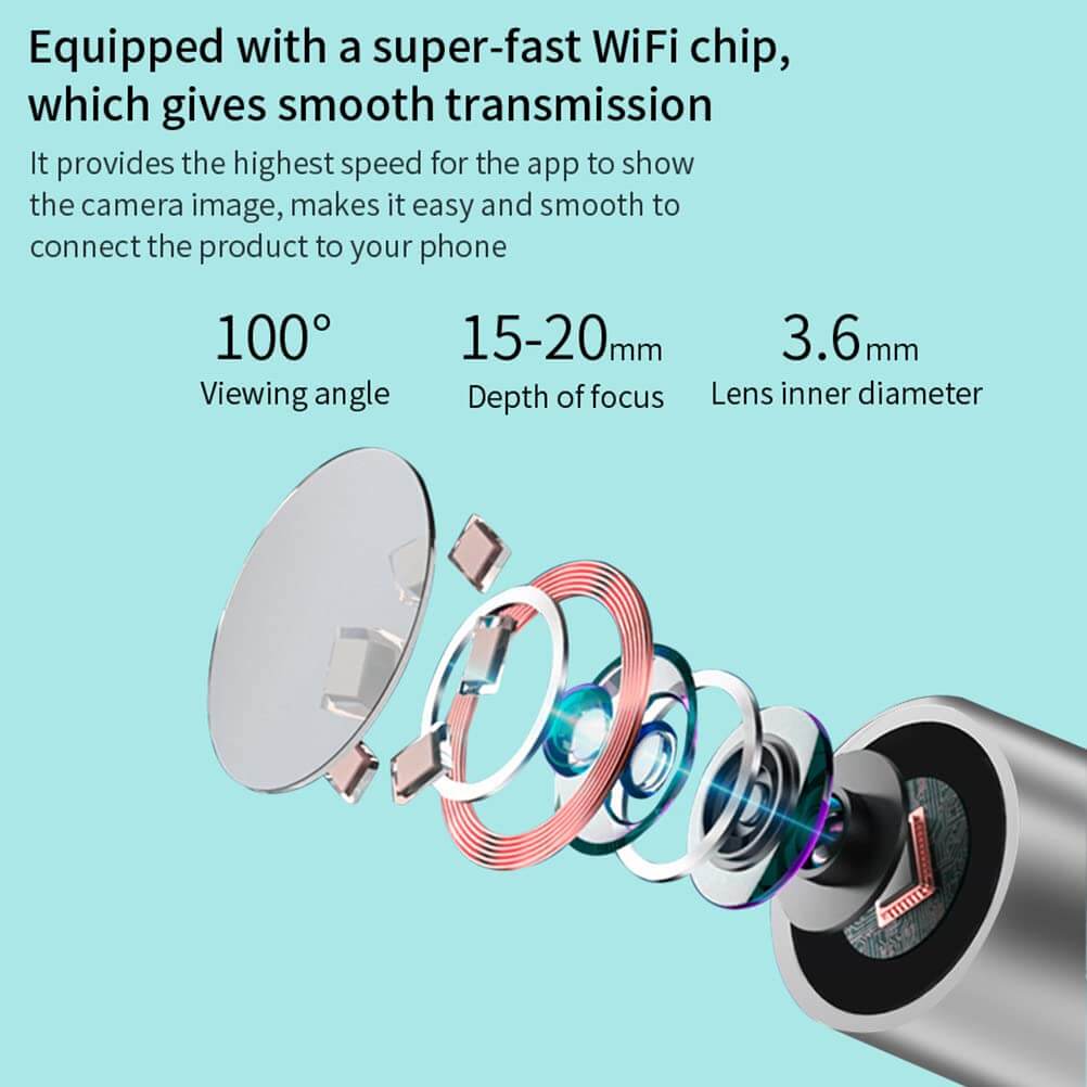 Wi-Fi visible Ear Wax Remover, USB 1080P HD load otoscope