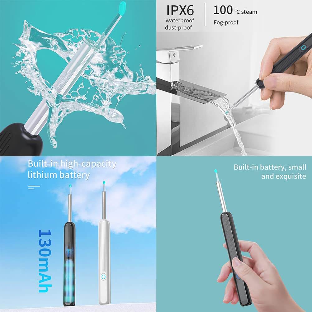 Wi-Fi visible Ear Wax Remover, USB 1080P HD load otoscope