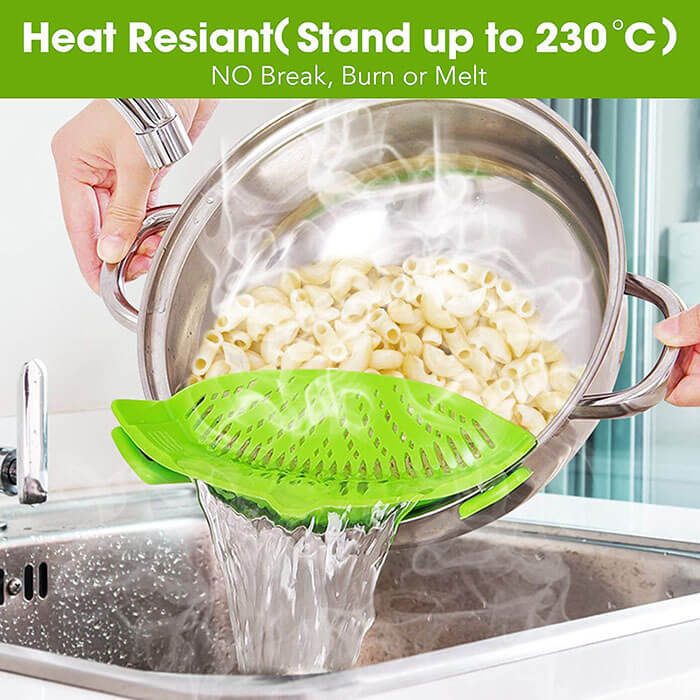 Silicone Clip on Food Strainer