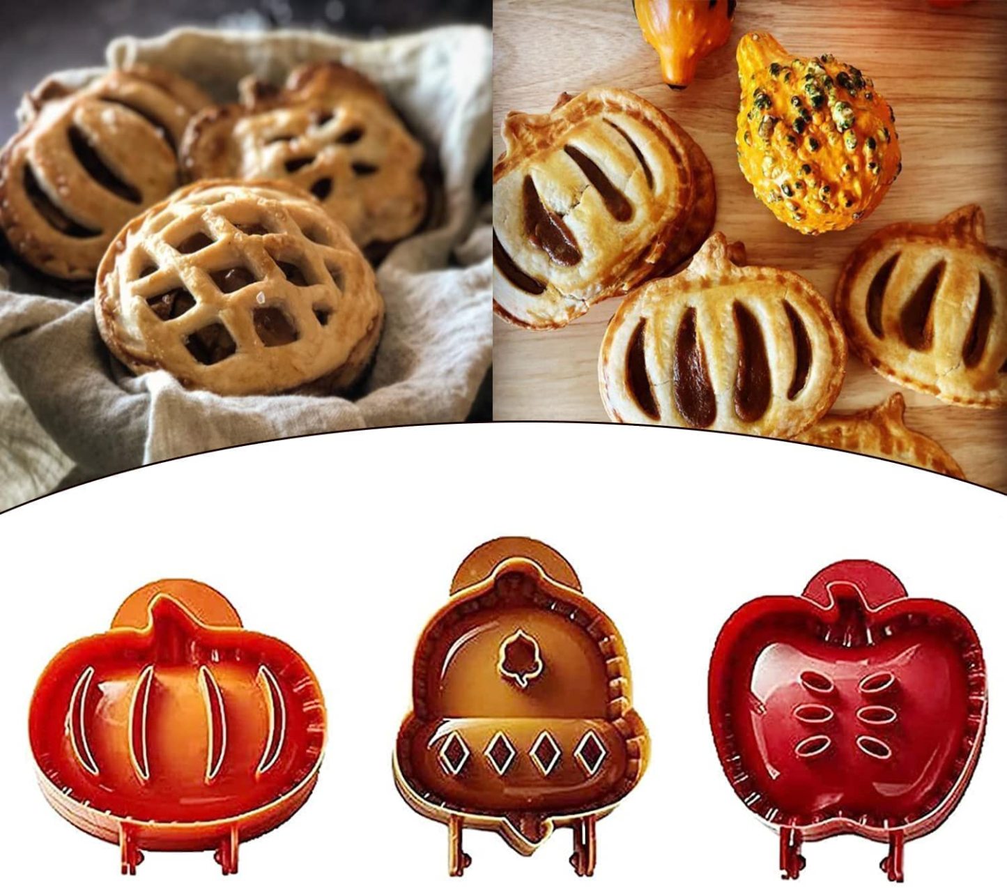 Hot Sale🔥 Pocket Pie Molds: Apple, Acorn & Pumpkin, Set of 3