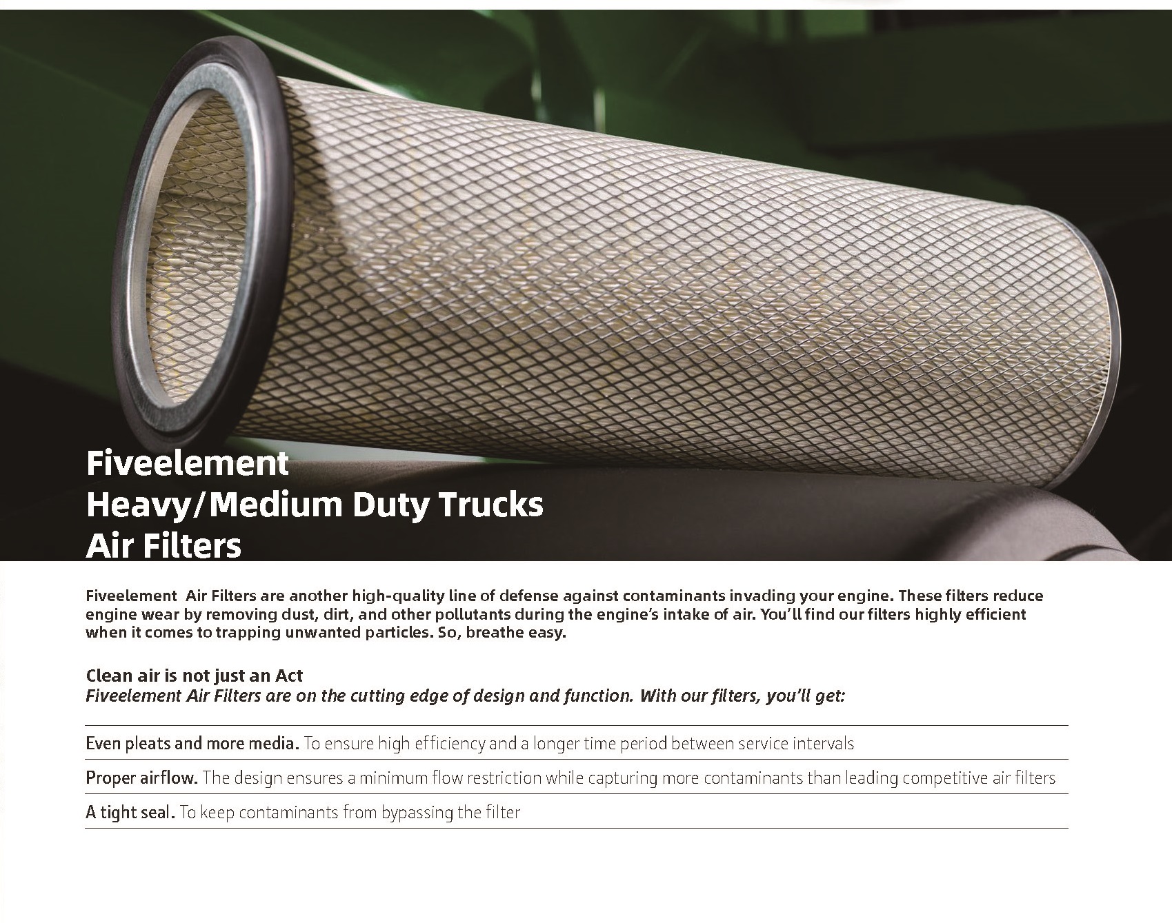 Fiveelement heavy-duty-air filters