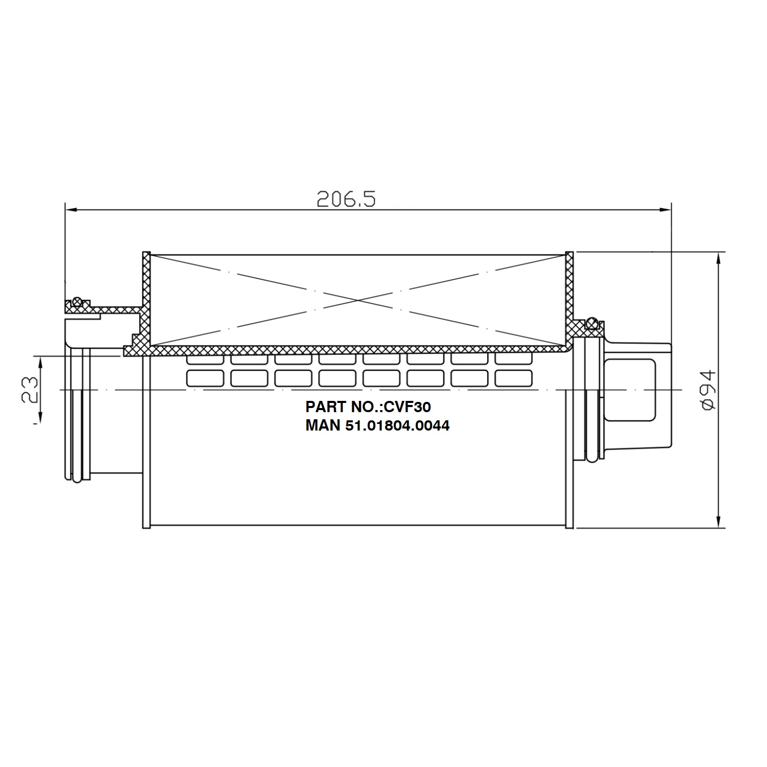 CVF30 CRANKCASE VENTILATION FILTER FOR MAN