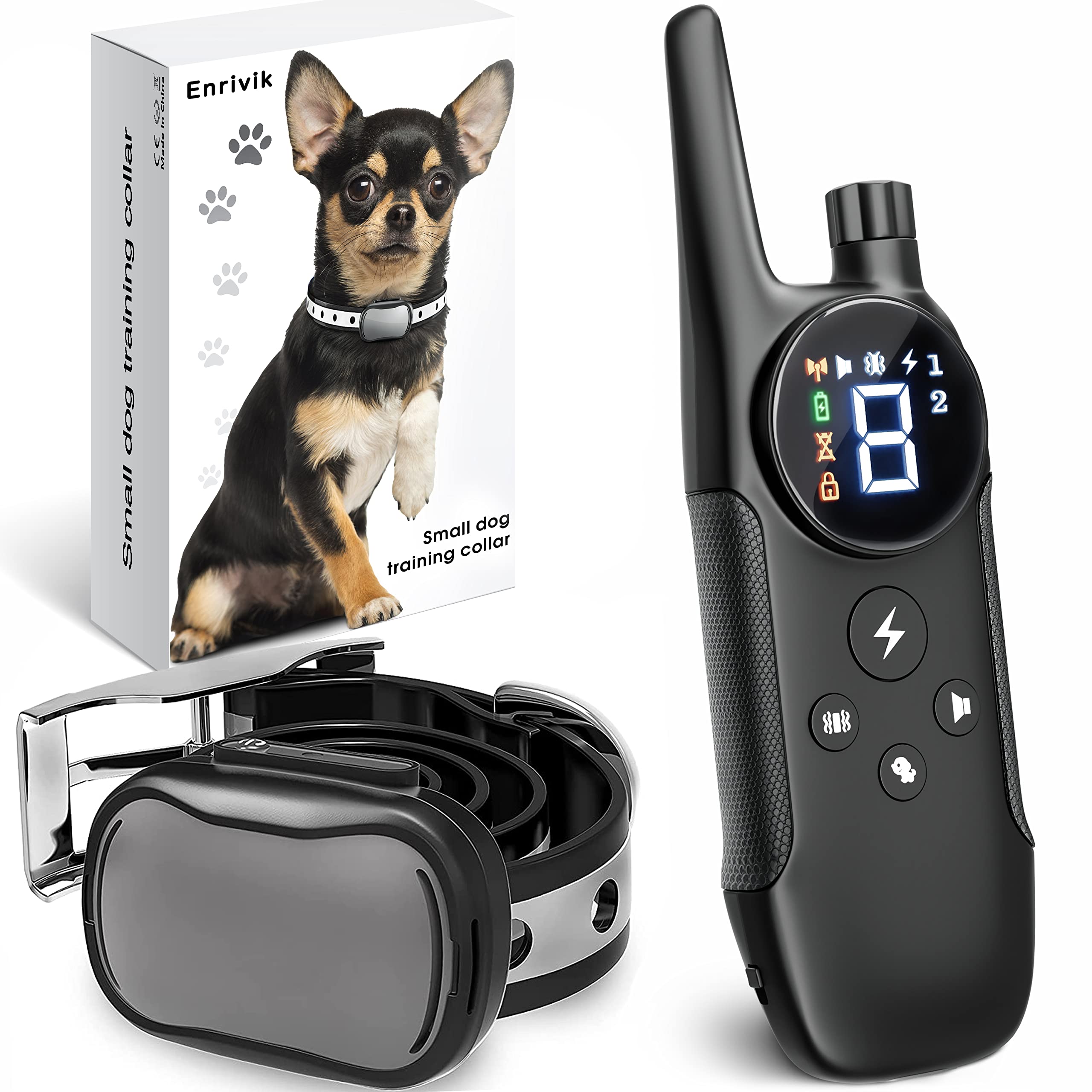 Extra Small Size Dog Training Collar with Remote - Perfect for Small Dogs 5-15lbs and Puppies - Waterproof & 1000 Ft Range
