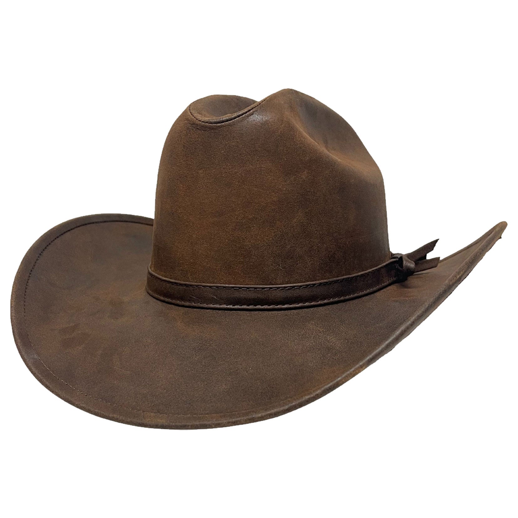 Gorge - Leather Cattleman Cowboy Hat - Leather Hat Band