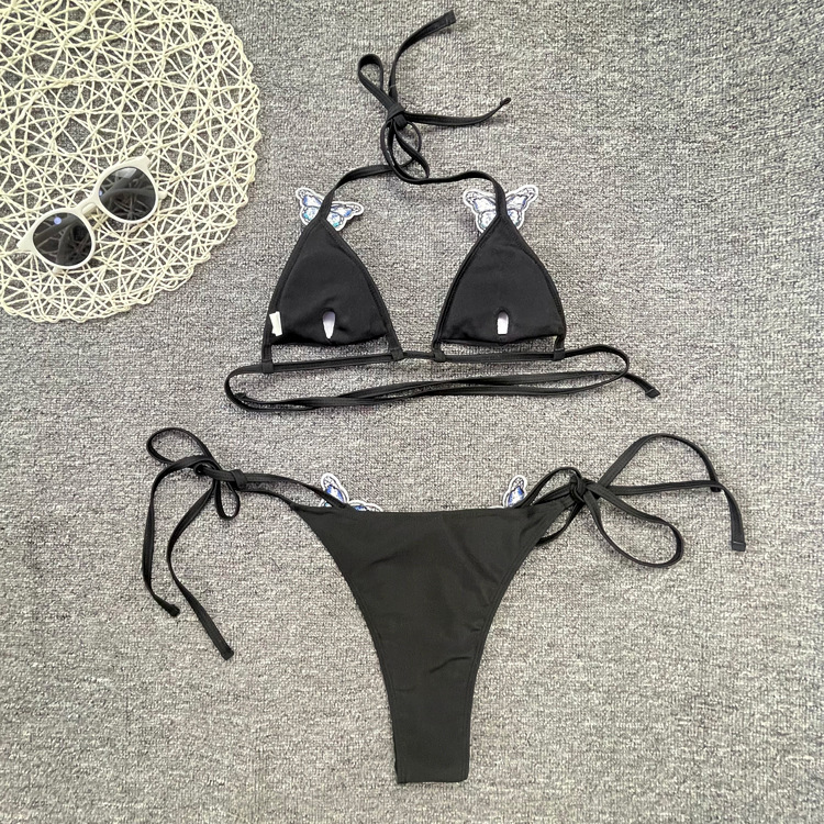 Halter Triangle Halter Bikini Swimsuit